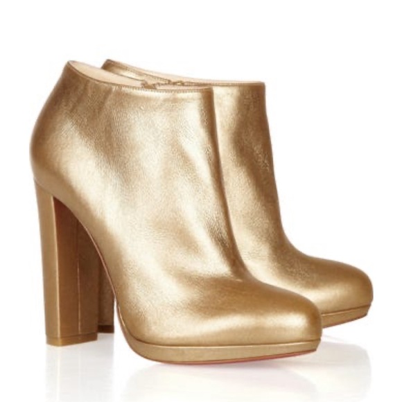 Christian Louboutin Shoes - Christian Louboutin metallic gold booties 💕
